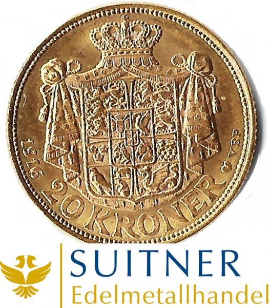 20 Kroner Gold - Dänemark - 20 dänische Kronen