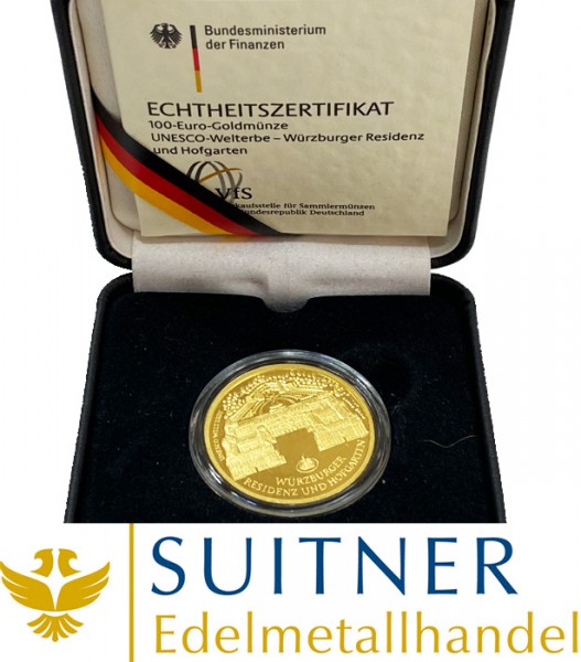 100 Euro Gold - Würzburger Residenz